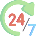 24X7 Monitoring representation image