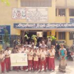 Sapling plantation in a government school on 8th feb 2017 in chennai.