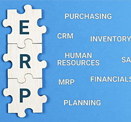 Graphic of SaaS ERP