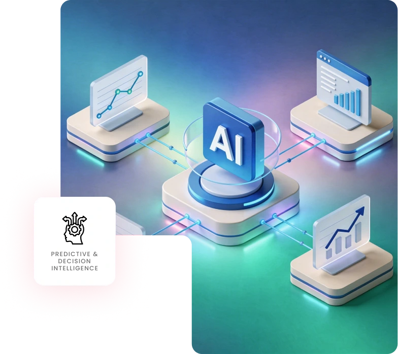 Predictive and decision intelligence AI